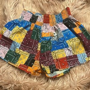 Multi color Bandanna shorts